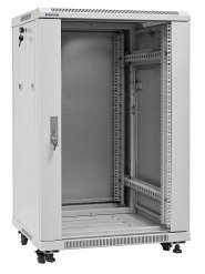 19" Rack skříň S6115DPII/W (15U 600x1000mm, pojízdná,matná,perforované dveře, šedá)