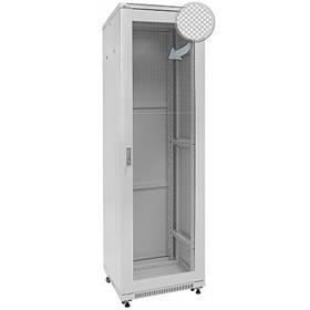 19" Rack skříň S6842DPW (42U 600x800mm, pojízdná,matná, perforované dveře,šedá)