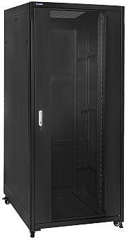 19" Rack skříň SQ8137/B (37U 800x1000mm, pojízdná,matná) - rychlá montáž