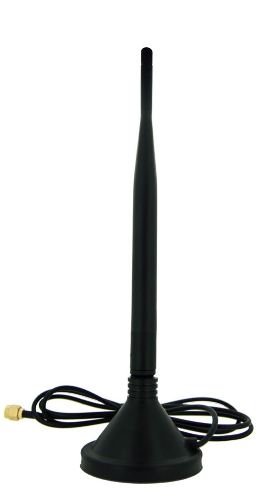 Anténa dipol všesměrová 5dBi 2,4GHz, 1m RG174, magnet, RSMA