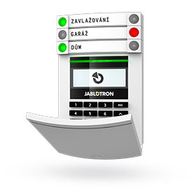 JA-115E-GR Sběrnicová čtyřsegmentová klávesnice s displejem a RFID