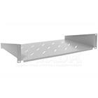 Jednostranná police do rack 19" 450mm  (2U, větraná, bílá)