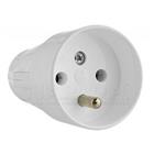 Kabelová zásuvka přímá, IP20, bílá