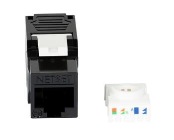 Keystone modul UTP, kat, 5e, bez nástrojů NETSET černý