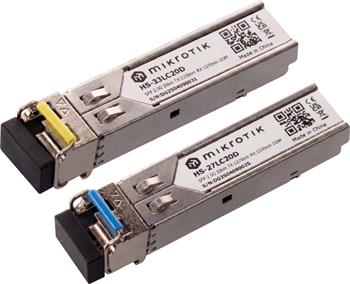 MikroTik HS-2733LC20D, Pár SFP optických modulů, Single-Mode, 20km, 2.5G, WDM