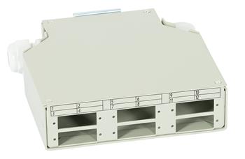 Optická rozvodnice na lištu DIN, 6x SC duplex / LC quad