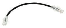 Patchcord U/UTP kat. 5e 0,25 m černý NETSET
