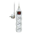 Prodlužovací kabel - 3 zásuvky bílý s vypínačem 1,5m