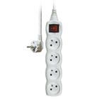 Prodlužovací kabel - 4 zásuvky bílý s vypínačem 2m
