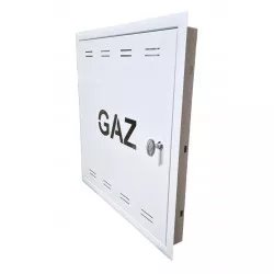 Revizní dvířka na plyn 500x500 Bílé (RAL9016) vypáleno HUP na dveřích