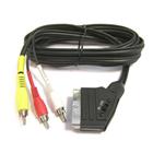Scart kabel - 3 x Cinch M/M 1,5m in/out přepínač