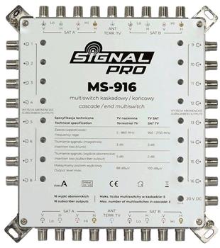 Signal MS-916 SIGNAL PRO třída A, 9/16 výstupů s napájecím zdrojem, kaskádovatelný
