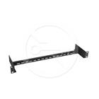 Solarix DIN lišta s držákem do 19" rozvaděče, 1U, černá