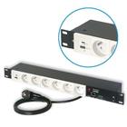 tcPDU + USB ovládaná napájecí lišta s monitorem energie - černá