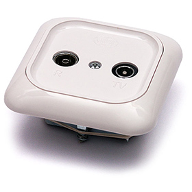 TV/R zásuvka průběžná GAP-10-BG-DK - 10 dB