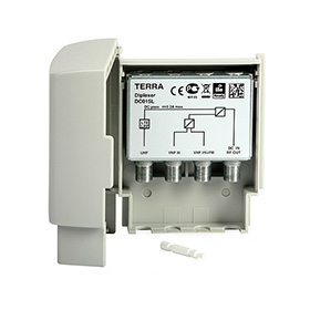 Venkovní slučovač Terra DC015L (VHFI/II+FM-VHFIII-UHF)
